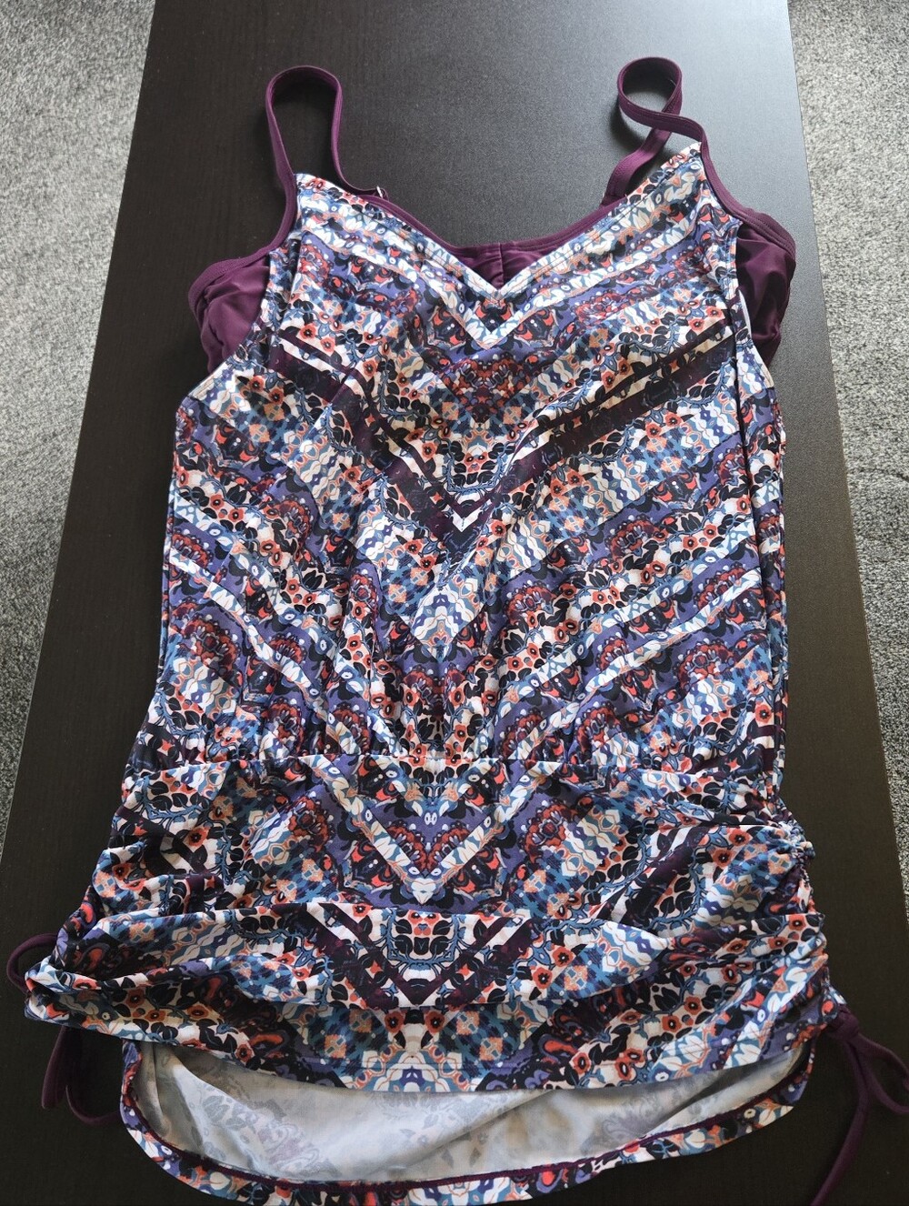 Athleta Colorful Geometric Athletic Top